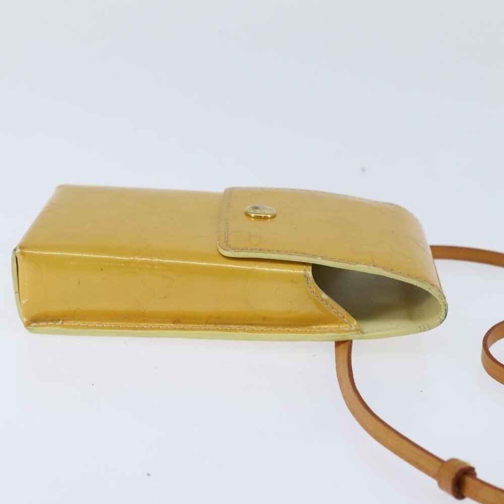 LOUIS VUITTON Monogram Vernis Walker Wallet Lime Yellow LV Auth BA6985 - Picture 5 of 16